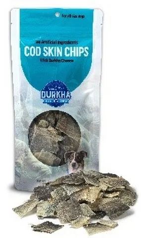 1ea 1.3oz Durkha Cod Skin Chips - Treats